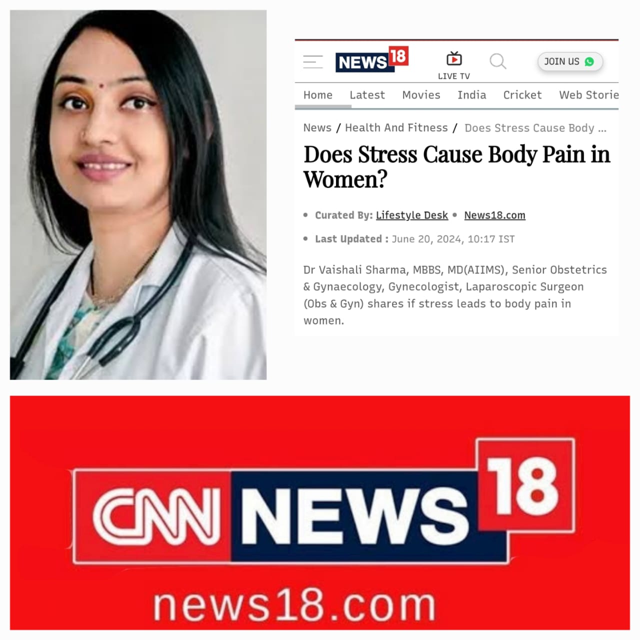 CNN-News18 With Dr Vaishali Sharma MD (AIIMS)